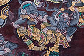 Detail from a mural painting with a 'Ramakien' motif - Thai version of the Indian Ramayana - from the temple complex of the Emerald Buddha, Bangkok (late 18th century) 